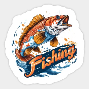 Fishing t-shirt Sticker